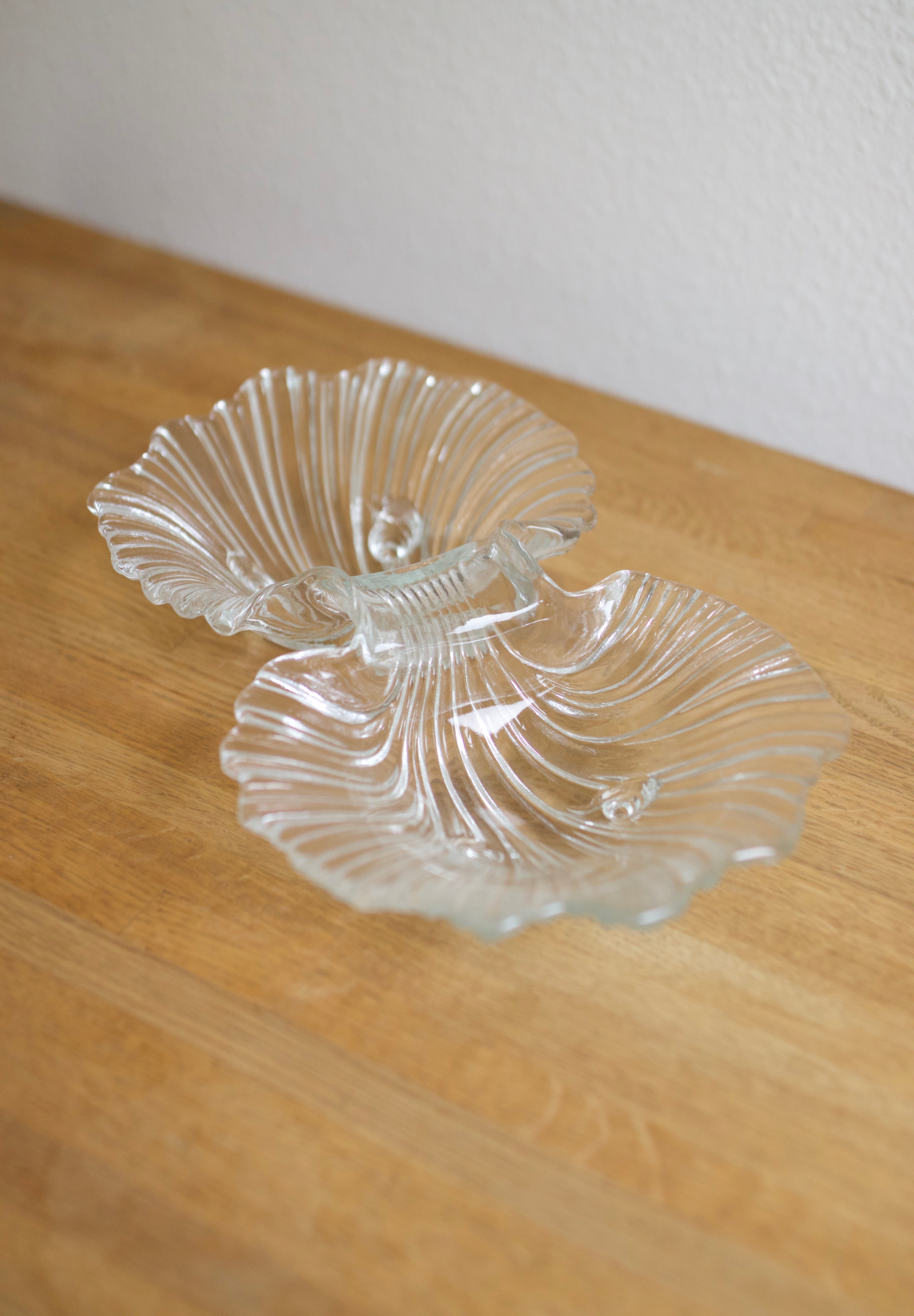Vintage Mikasa Dual Shell Glass Dish