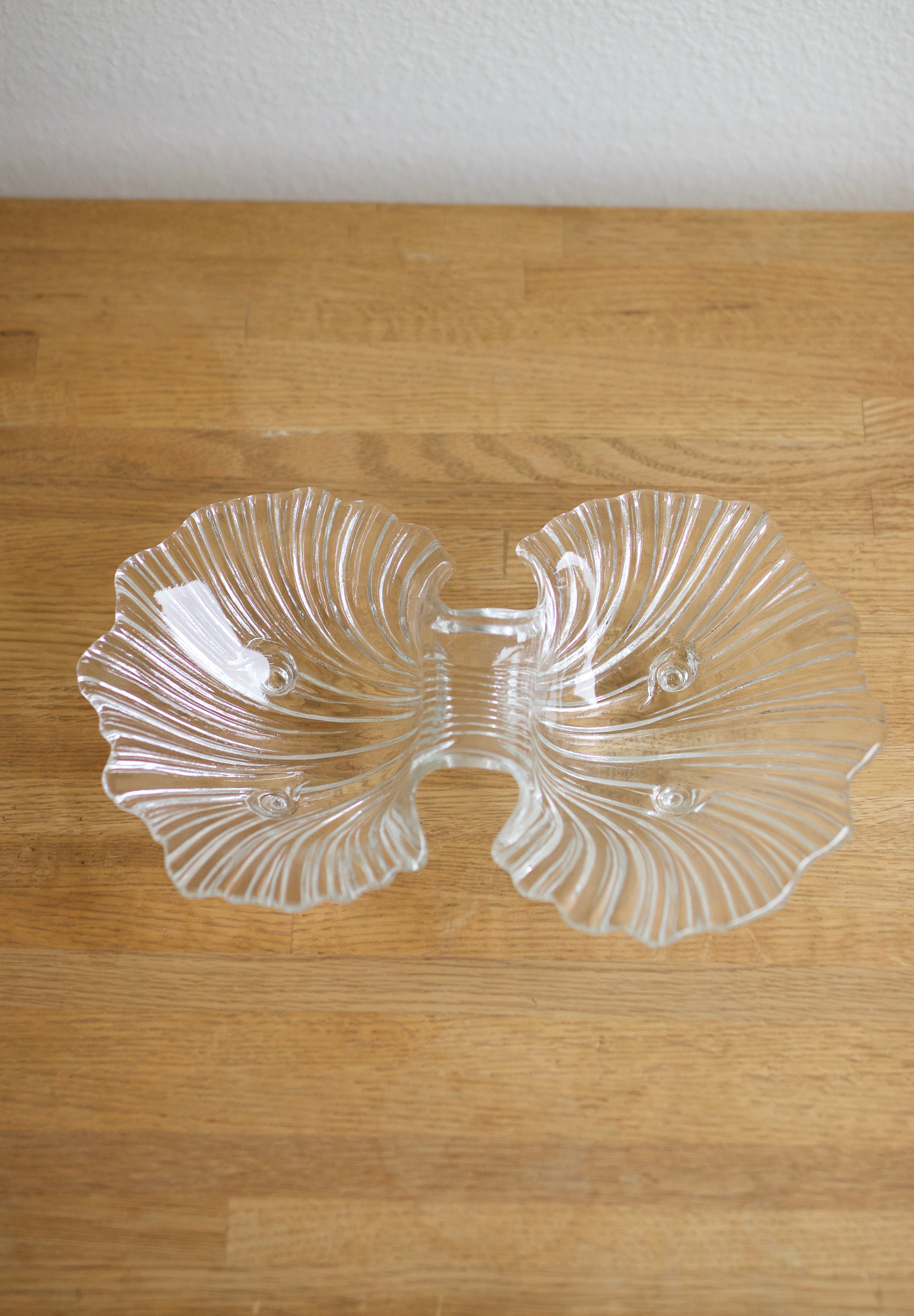 Vintage Mikasa Dual Shell Glass Dish