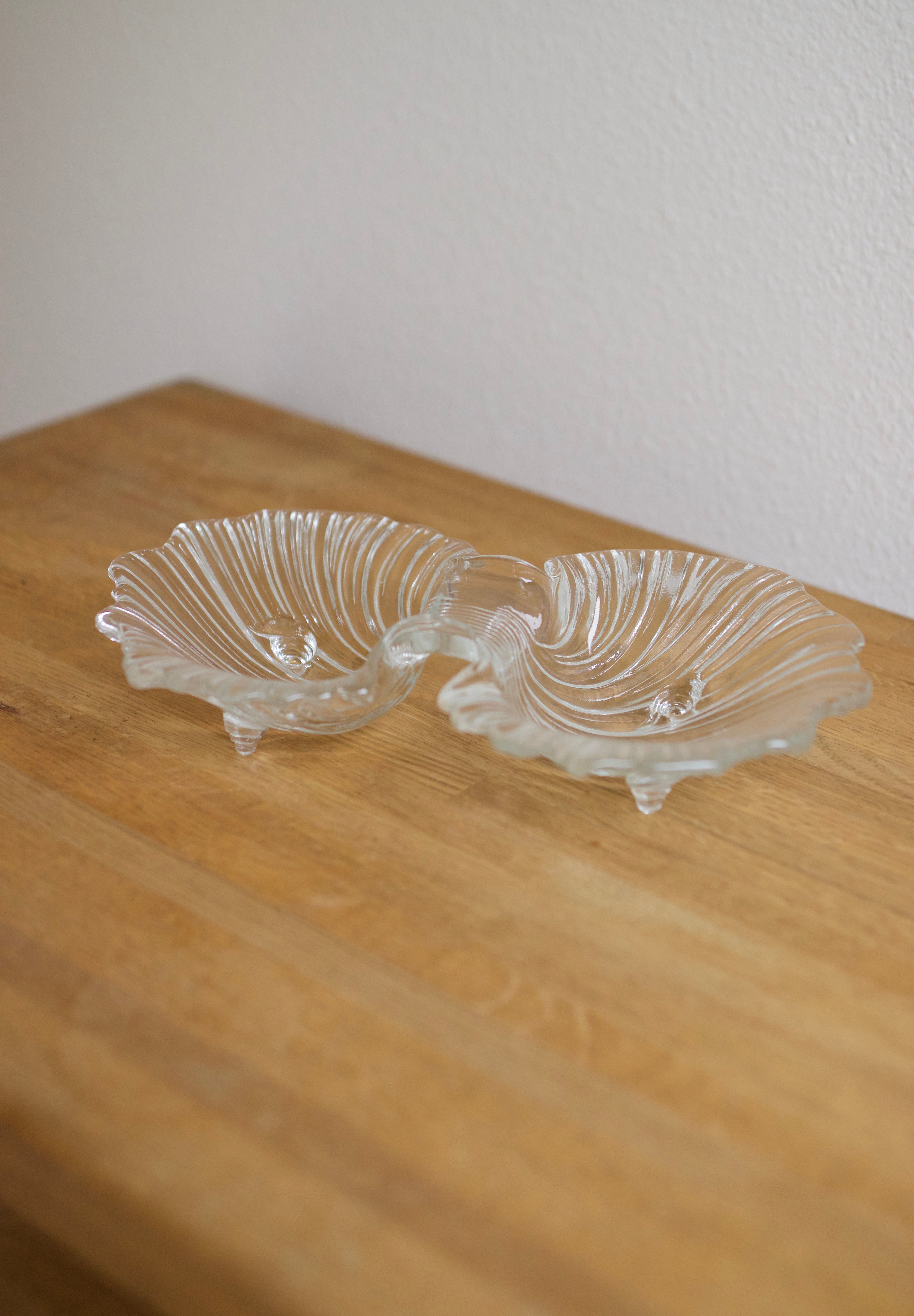 Vintage Mikasa Dual Shell Glass Dish