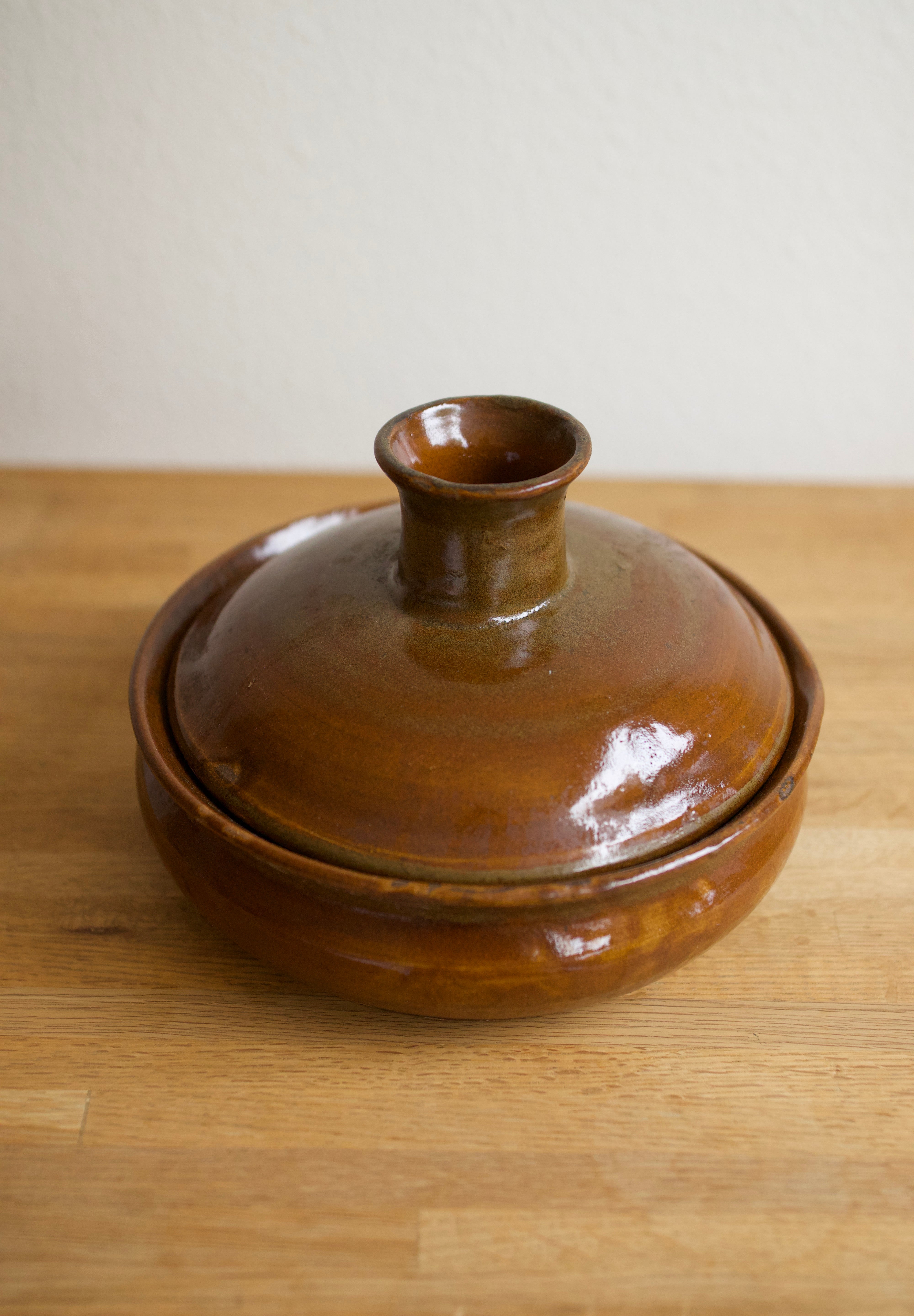 Vintage Donabe-Style Studio Pottery Pot