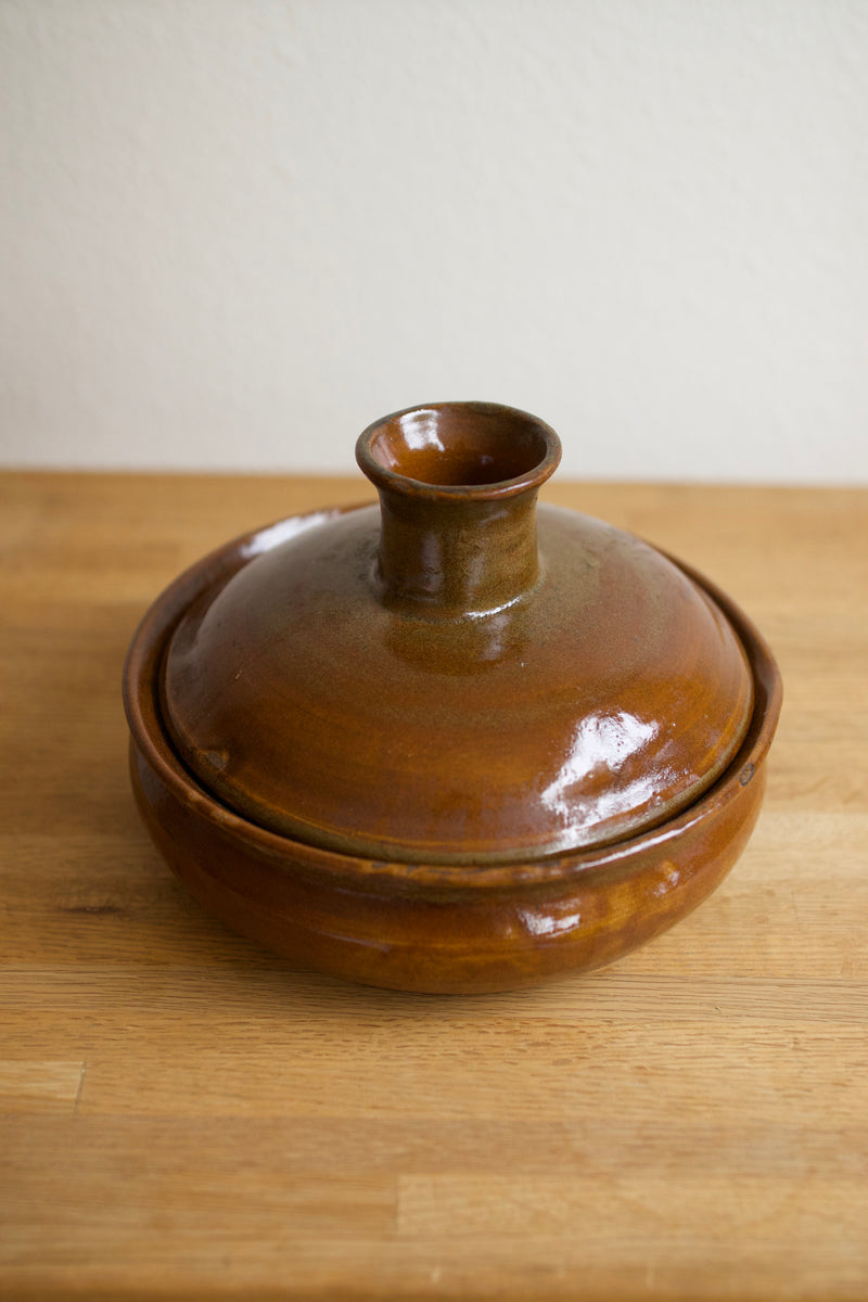 Vintage Donabe-Style Studio Pottery Pot