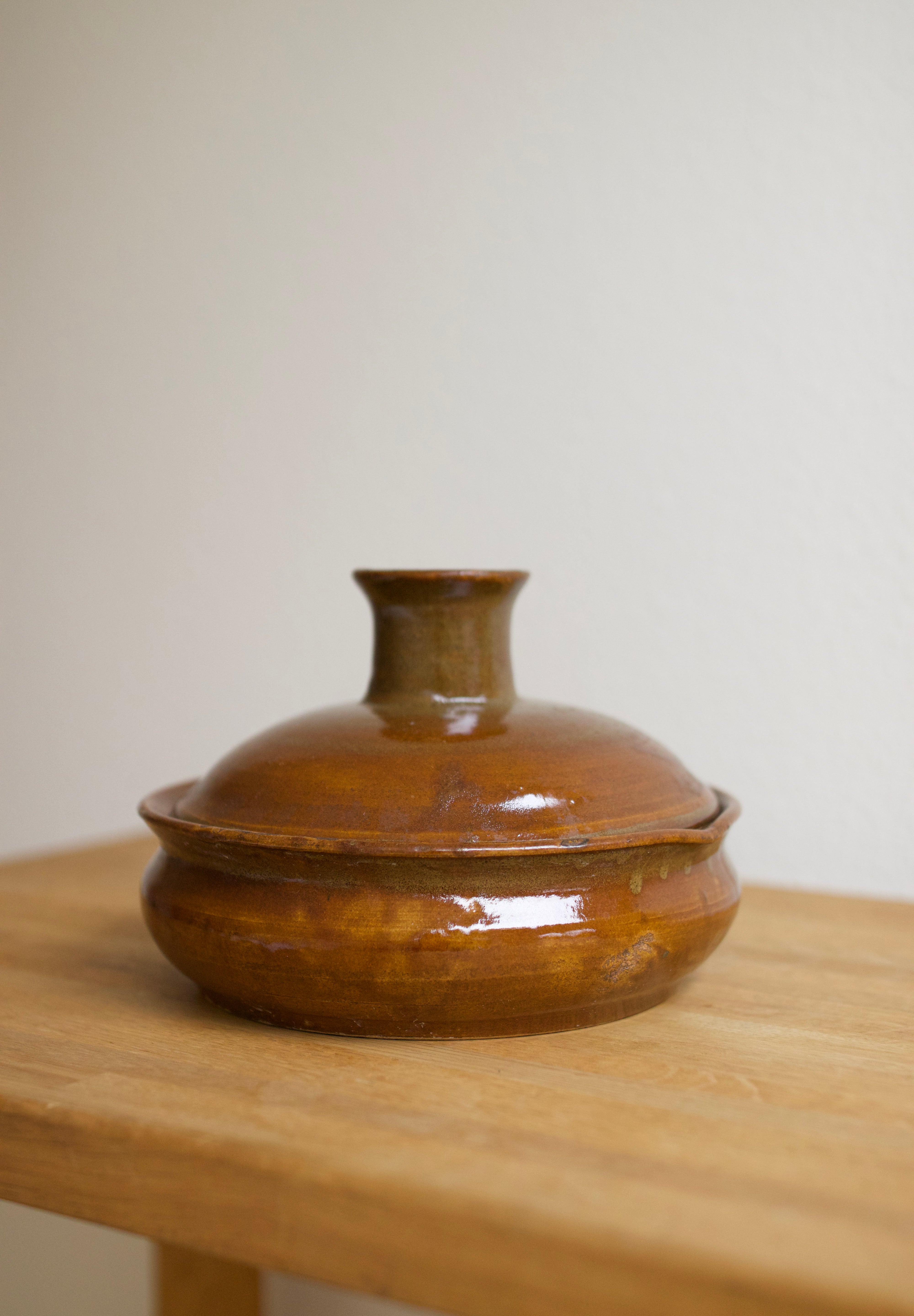 Vintage Donabe-Style Studio Pottery Pot