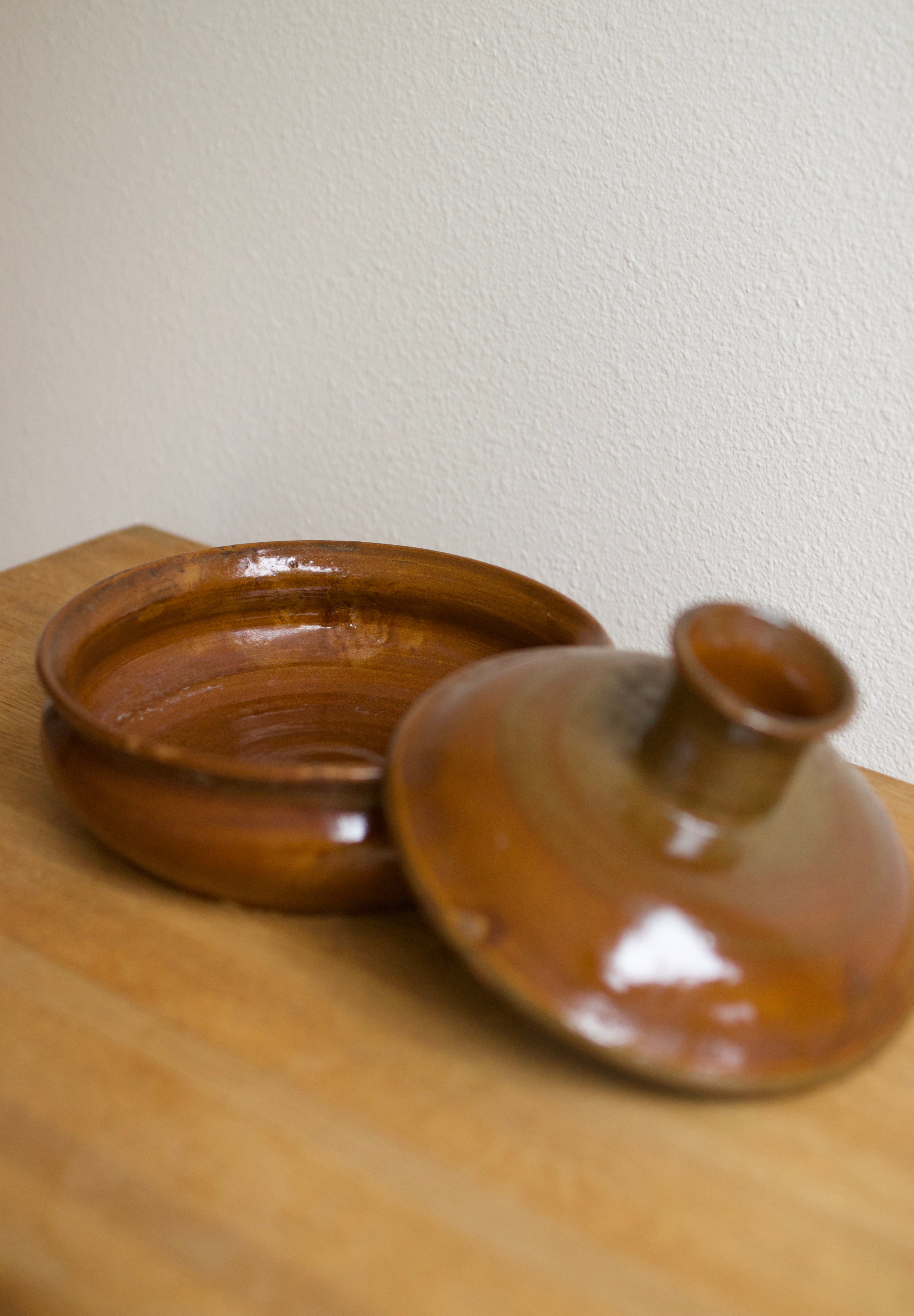 Vintage Donabe-Style Studio Pottery Pot