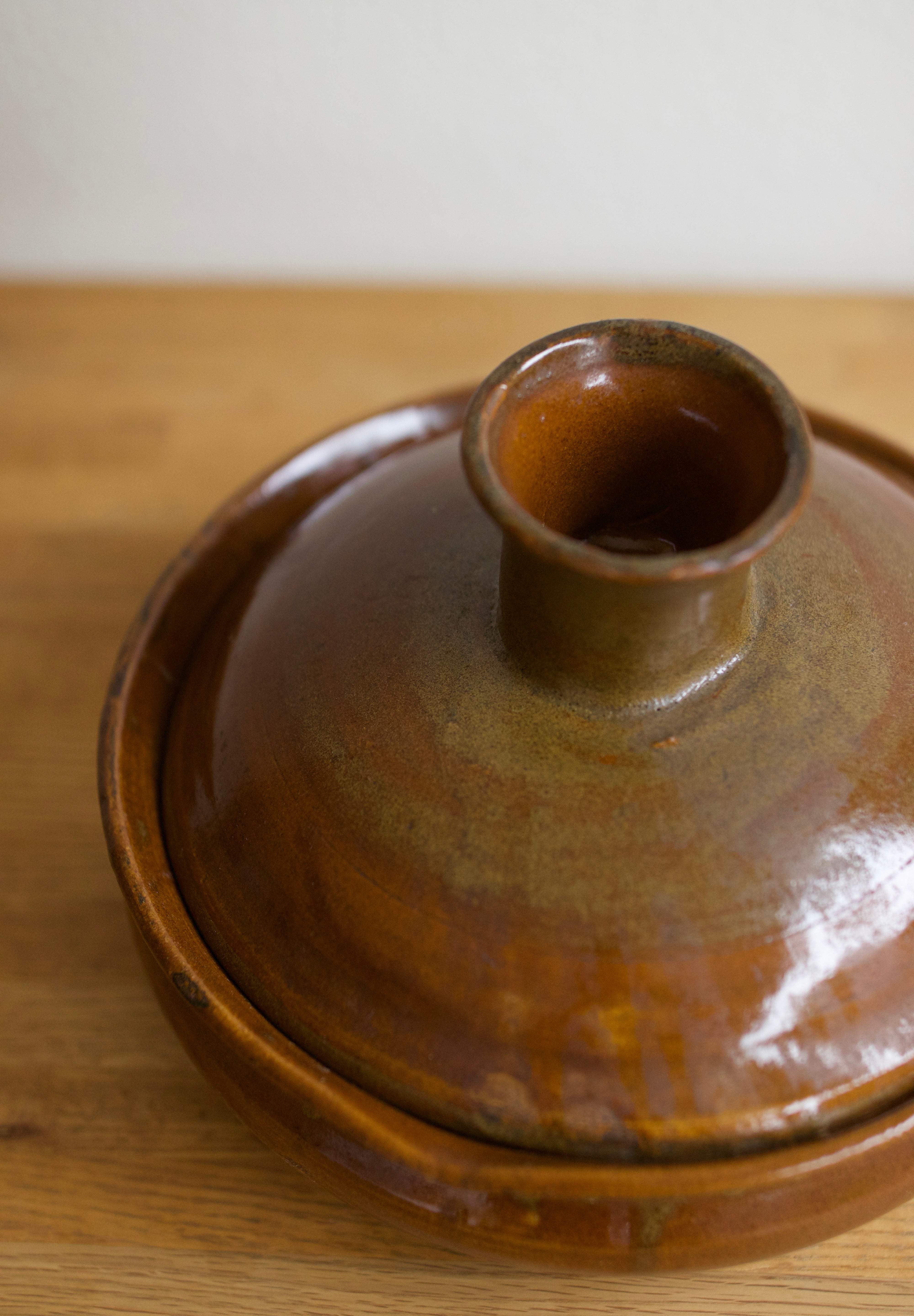 Vintage Donabe-Style Studio Pottery Pot