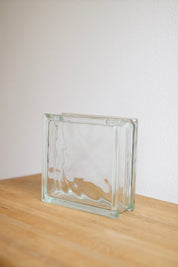 Vintage Lumix Nevada Glass Block Vase
