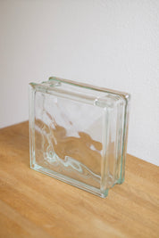 Vintage Lumix Nevada Glass Block Vase