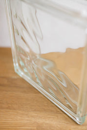 Vintage Lumix Nevada Glass Block Vase