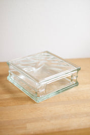 Vintage Lumix Nevada Glass Block Vase