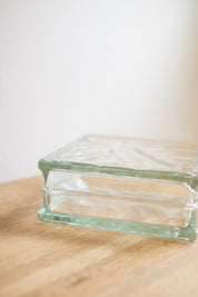 Vintage Lumix Nevada Glass Block Vase