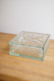 Vintage Lumix Nevada Glass Block Vase