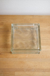 Vintage Lumix Nevada Glass Block Vase