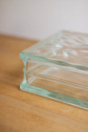 Vintage Lumix Nevada Glass Block Vase