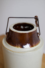 Antique Two-Tone Stoneware Canning Crock