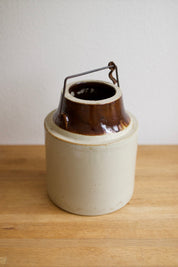 Antique Two-Tone Stoneware Canning Crock