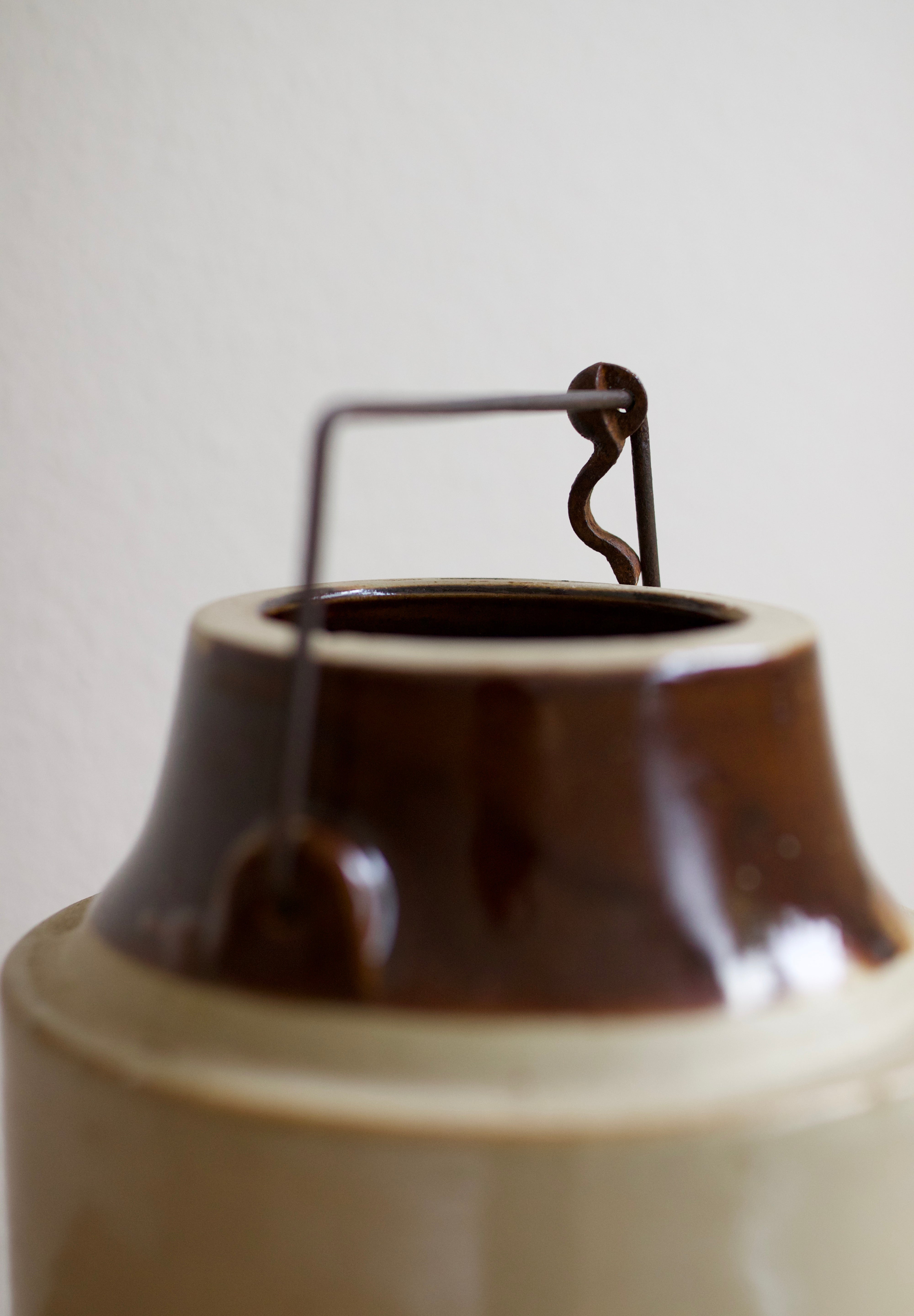 Antique Two-Tone Stoneware Canning Crock