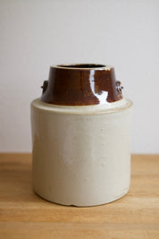 Antique Two-Tone Stoneware Canning Crock