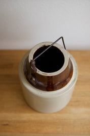 Antique Two-Tone Stoneware Canning Crock