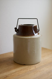Antique Two-Tone Stoneware Canning Crock