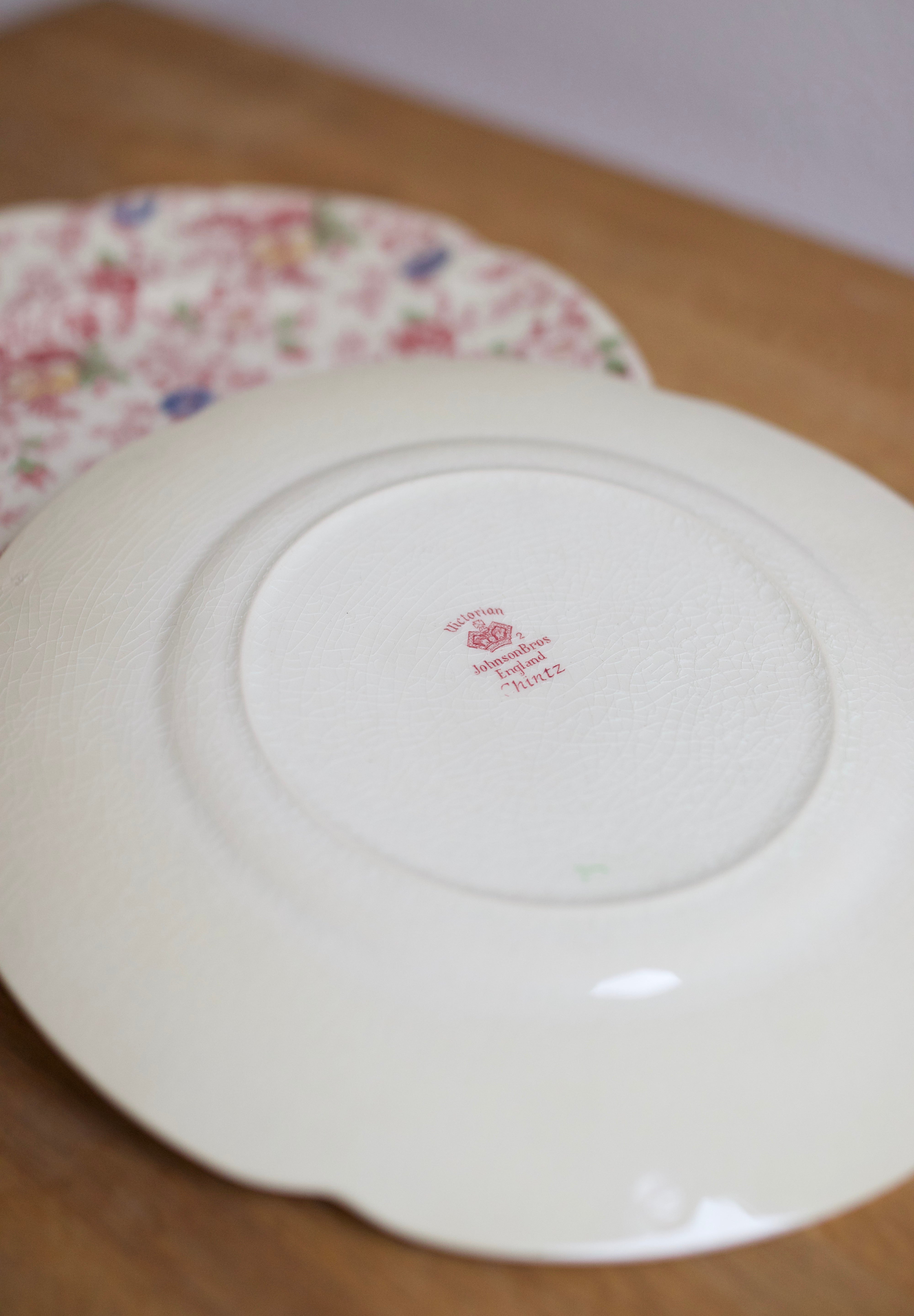 Vintage Johnson Brothers Old English Chintz Dinner Plates (Set of 4)