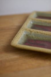 Studio Pottery Three-Section Tray