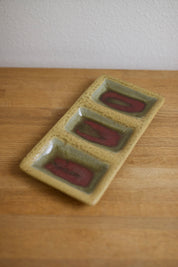 Studio Pottery Three-Section Tray