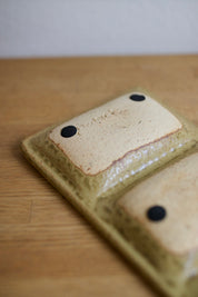 Studio Pottery Three-Section Tray