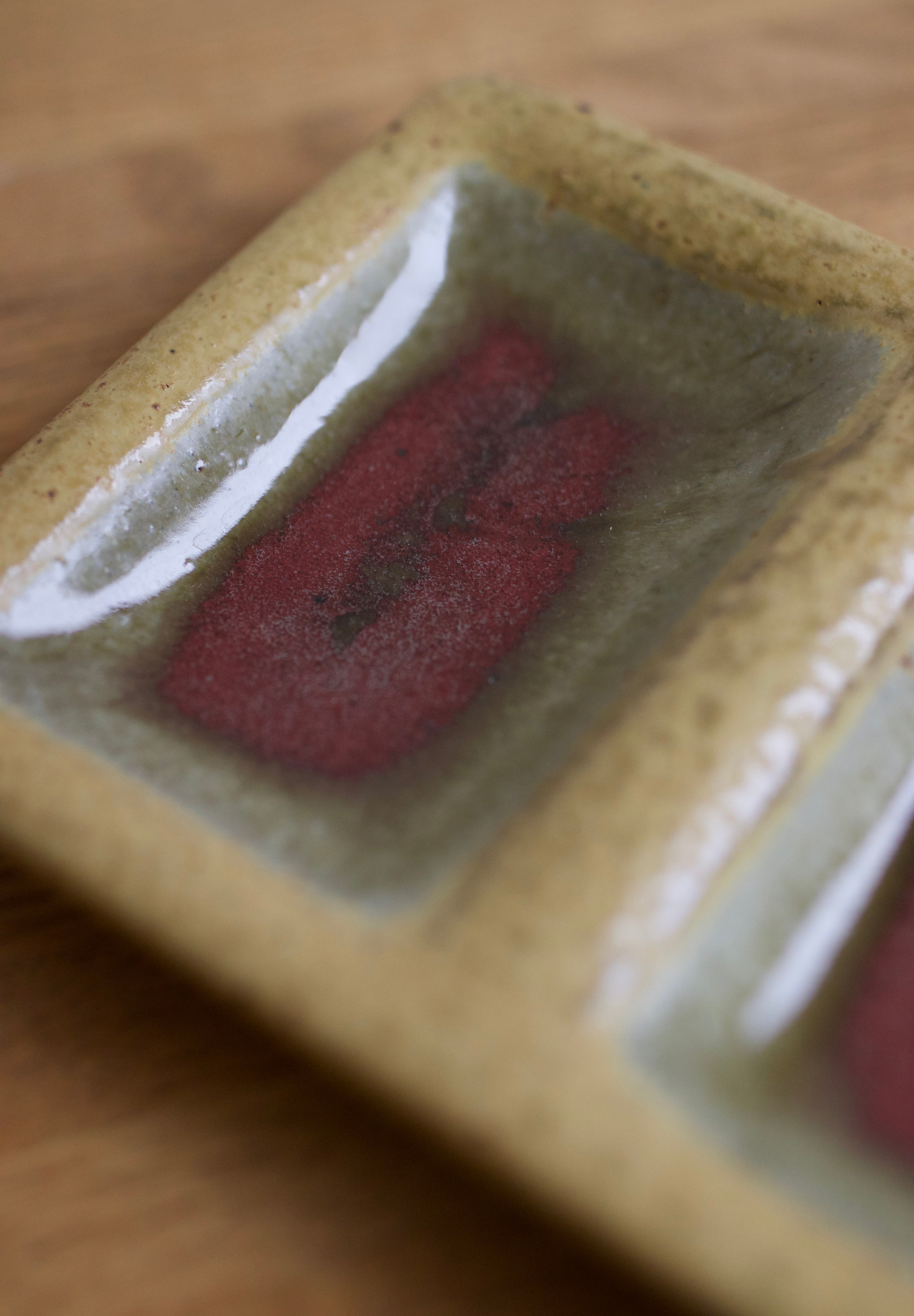 Studio Pottery Three-Section Tray