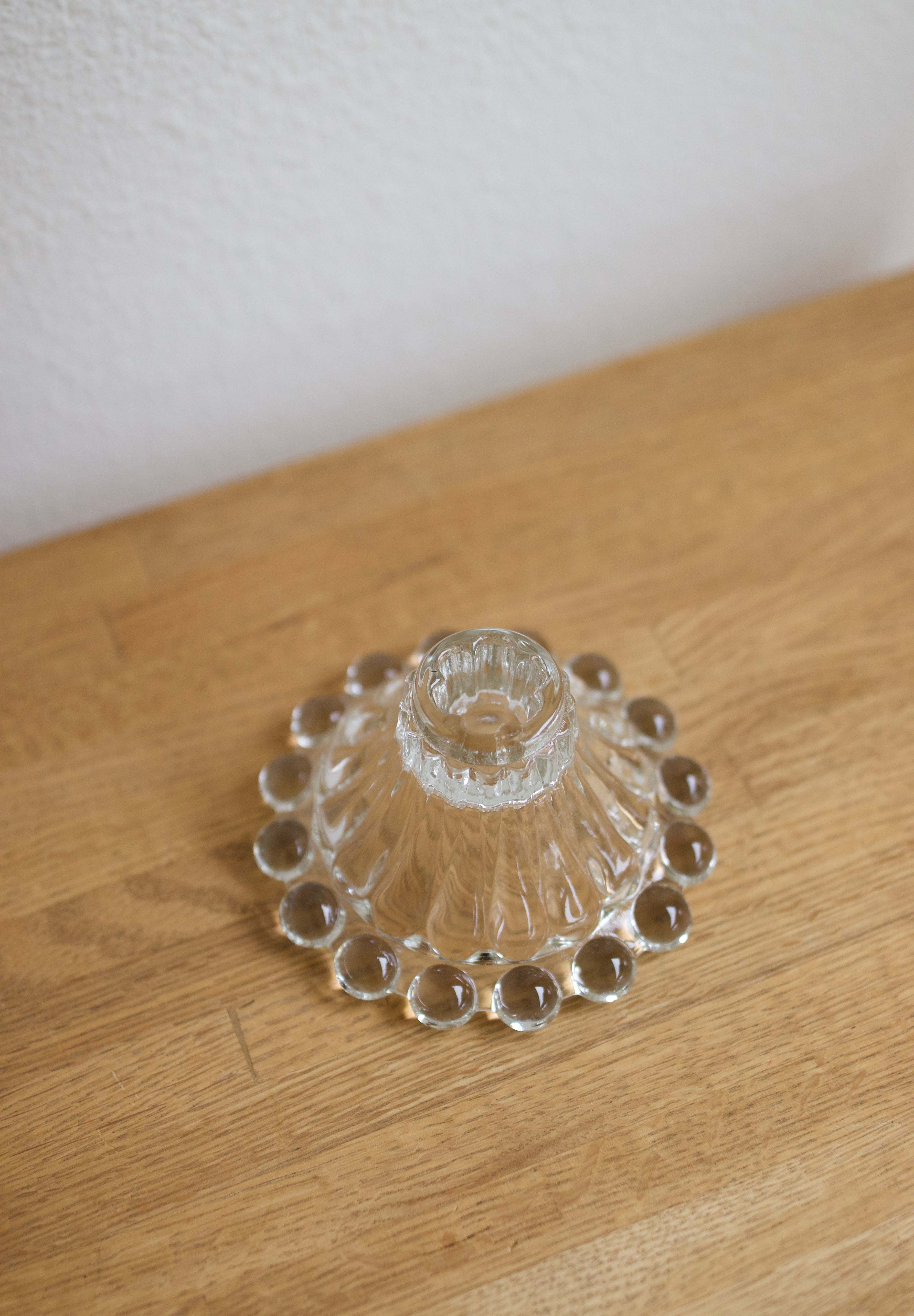 Vintage Anchor Hocking “Boopie” Glass Candlestick Holder