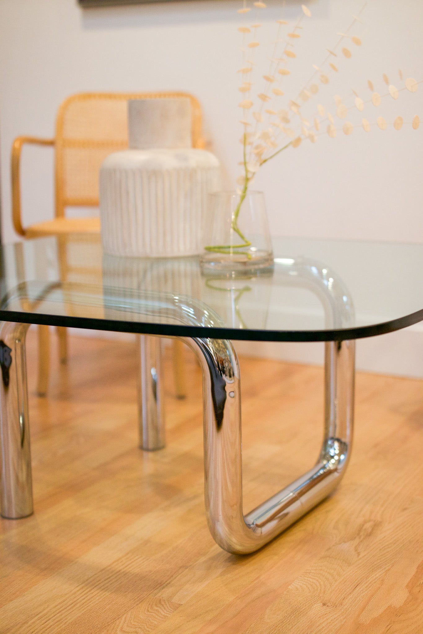 Vintage Italian Chrome Coffee Table, 1970s/80s