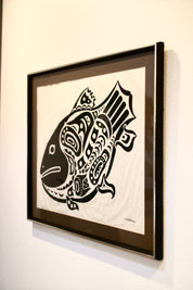 C.B. Greul "Haida Fish" Silkscreen Framed Print, 1950s–60s