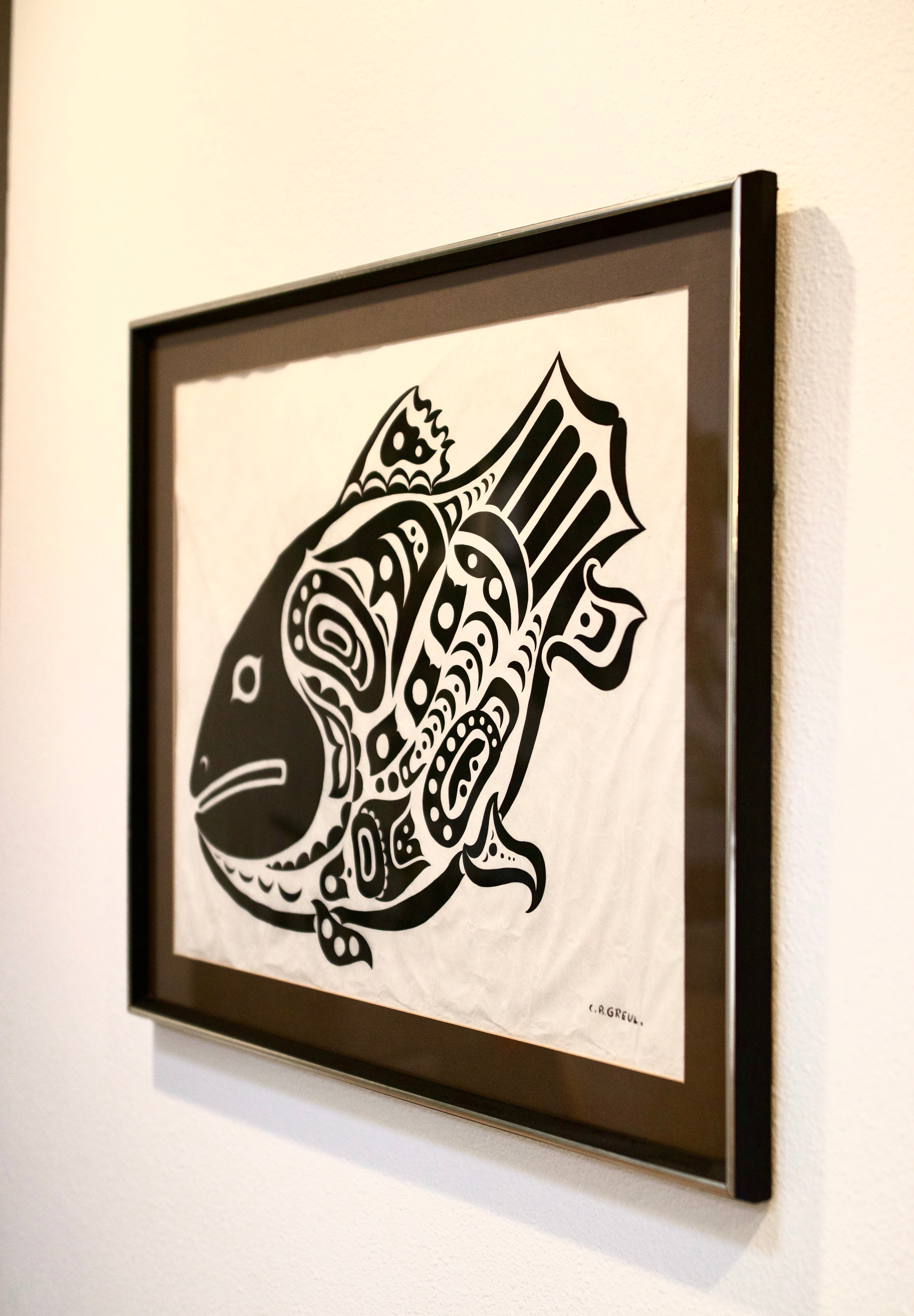 C.B. Greul "Haida Fish" Silkscreen Framed Print, 1950s–60s