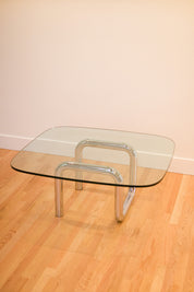 Vintage Italian Chrome Coffee Table, 1970s/80s