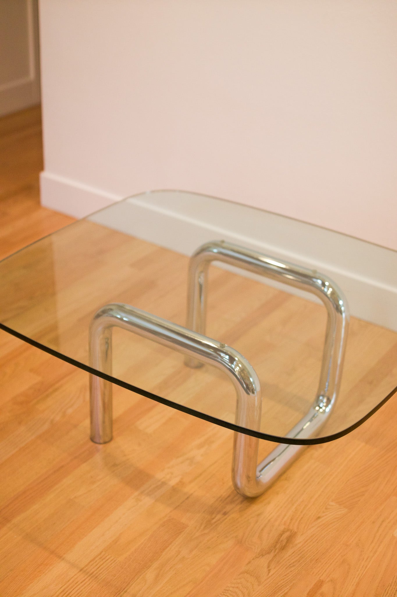 Vintage Italian Chrome Coffee Table, 1970s/80s