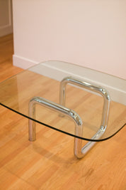Vintage Italian Chrome Coffee Table, 1970s/80s