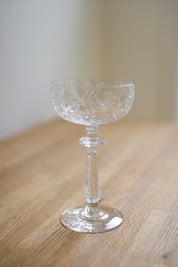 Vintage Libbey Rock Sharpe Crystal Champagne Coupes (Set of 6)