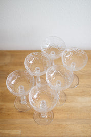 Vintage Libbey Rock Sharpe Crystal Champagne Coupes (Set of 6)