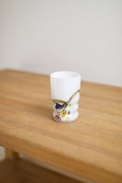 Vintage Snowflake Series Art Glass Tumblers (Set of 6)