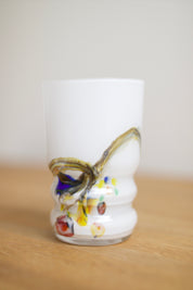 Vintage Snowflake Series Art Glass Tumblers (Set of 6)