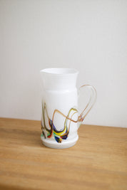 Vintage Snowflake Series Art Glass Pitcher