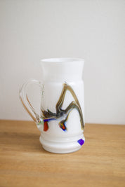 Vintage Snowflake Series Art Glass Pitcher