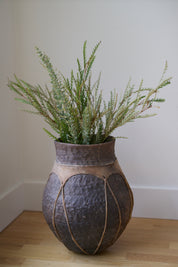 Vintage Tarahumara Pottery Vessel with Iron Stand