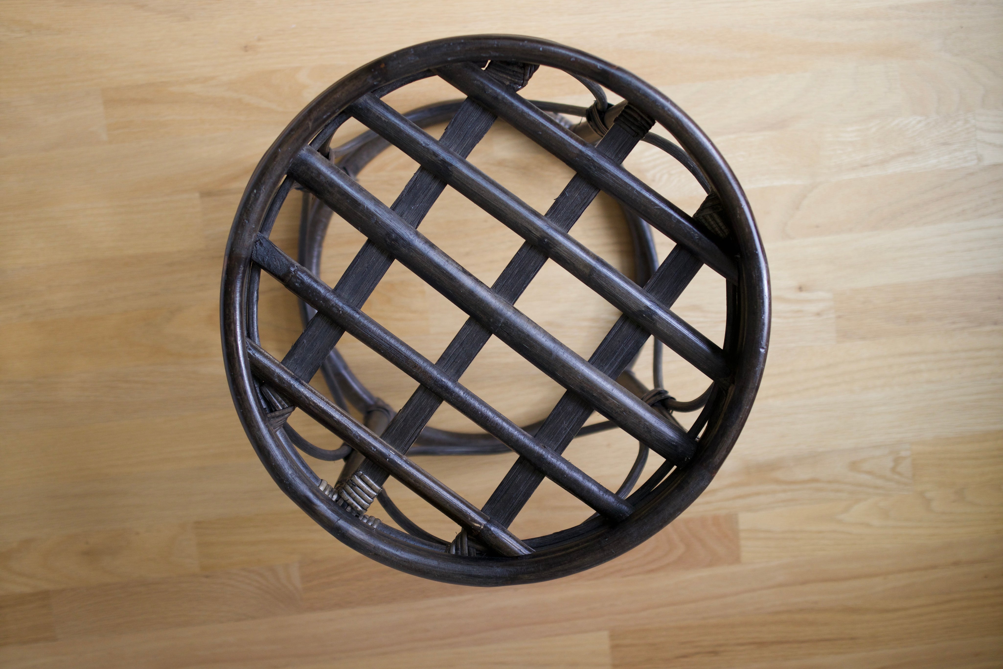 Vintage Bentwood Bamboo and Rattan Stool