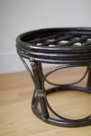 Vintage Bentwood Bamboo and Rattan Stool