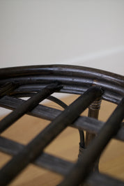 Vintage Bentwood Bamboo and Rattan Stool