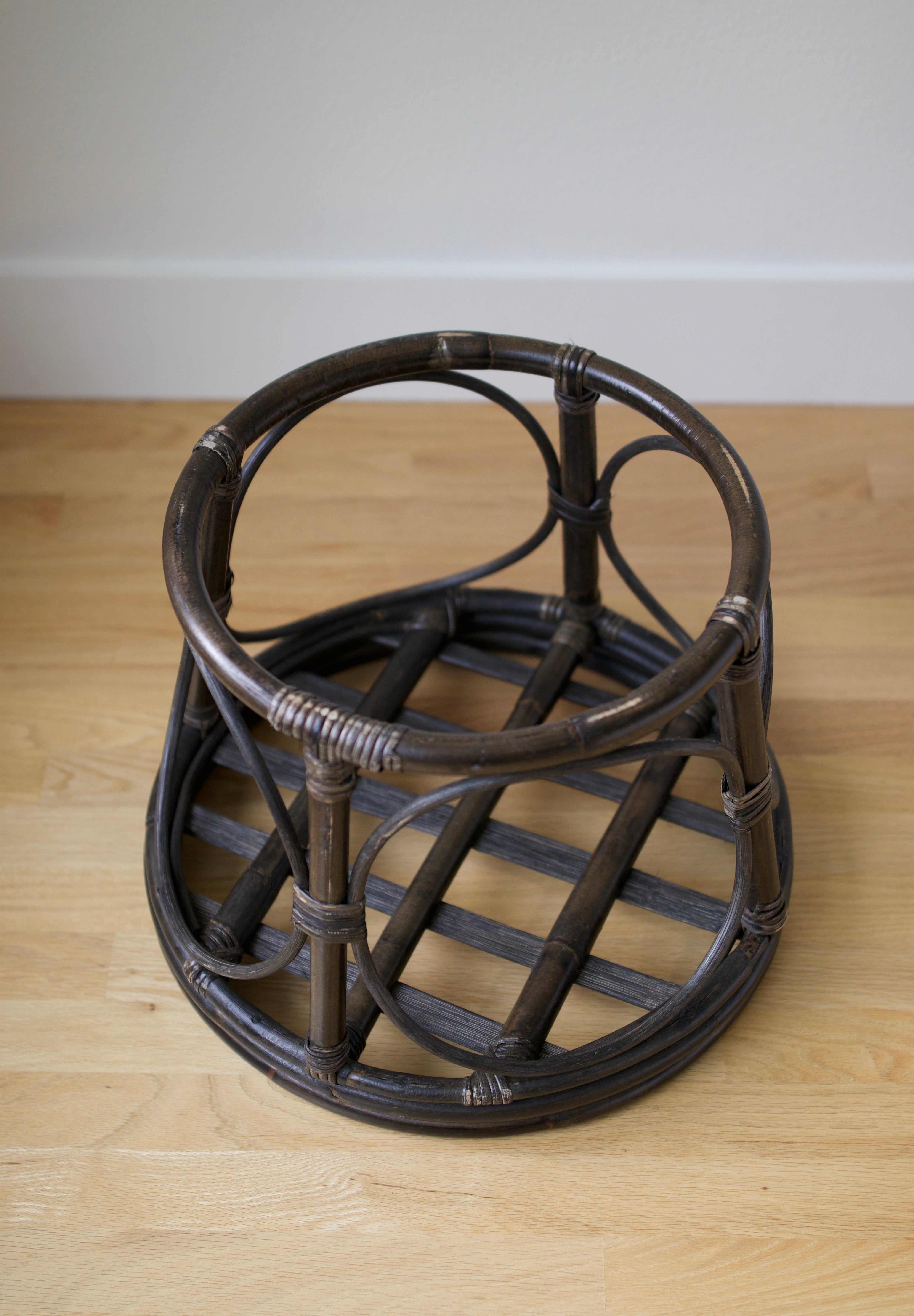 Vintage Bentwood Bamboo and Rattan Stool
