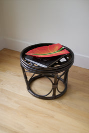 Hand-Carved and Painted Wooden Leaf Tray