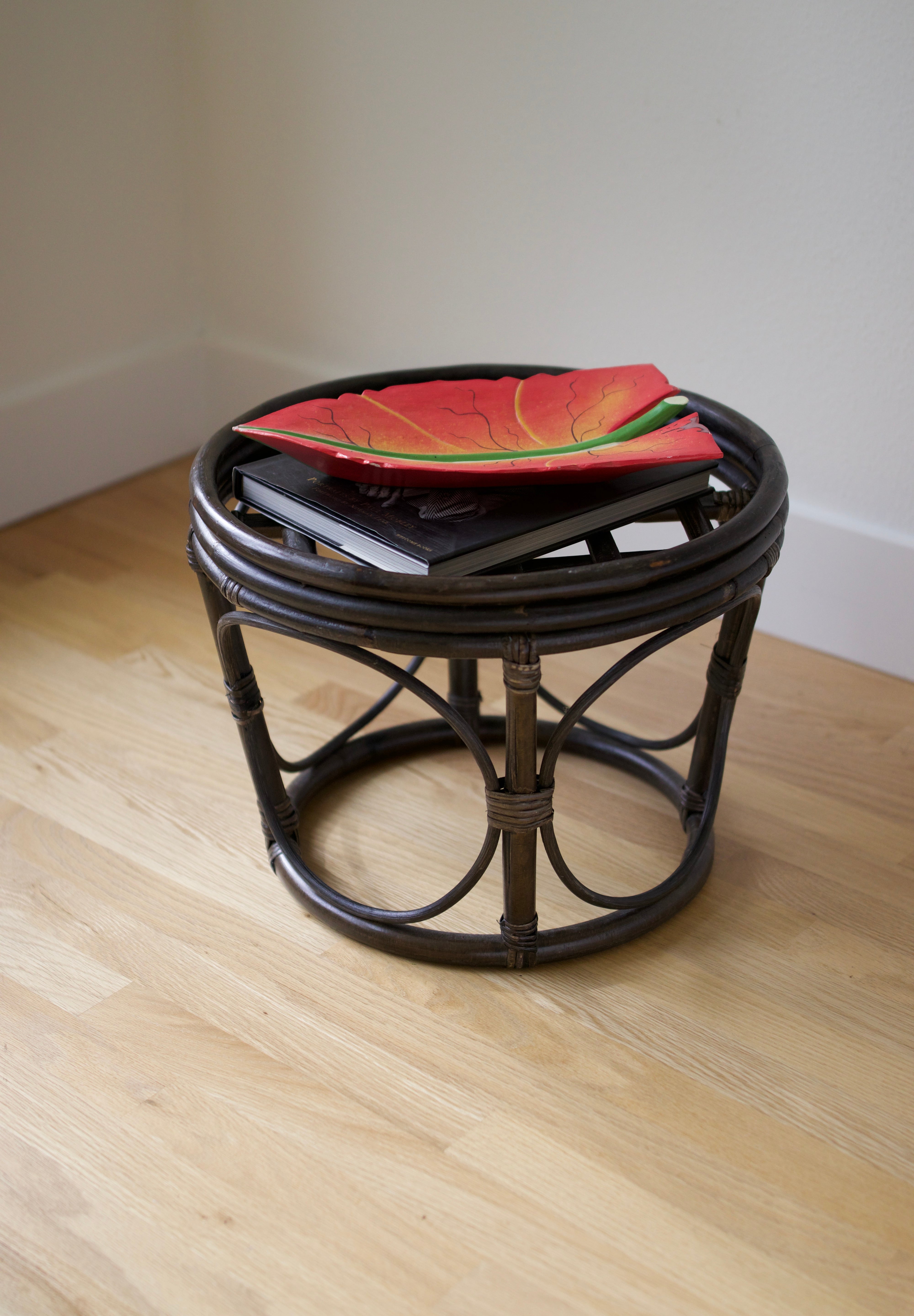 Vintage Bentwood Bamboo and Rattan Stool