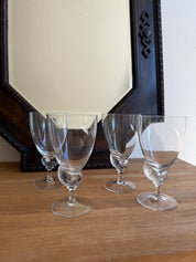 Vintage Dansk Neptune Crystal Water Goblets (Set of 4)