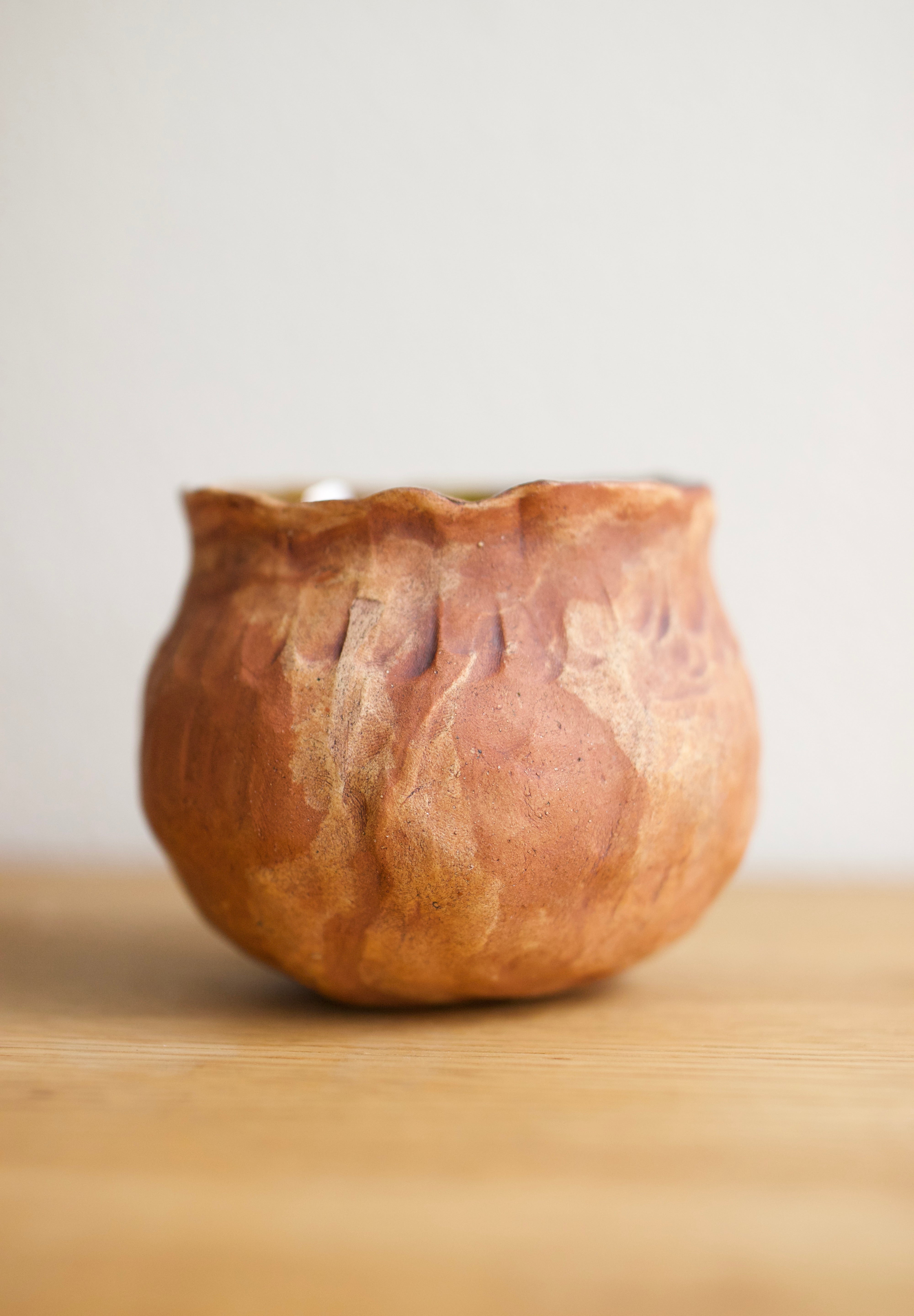 Textured Stoneware Bud Vase