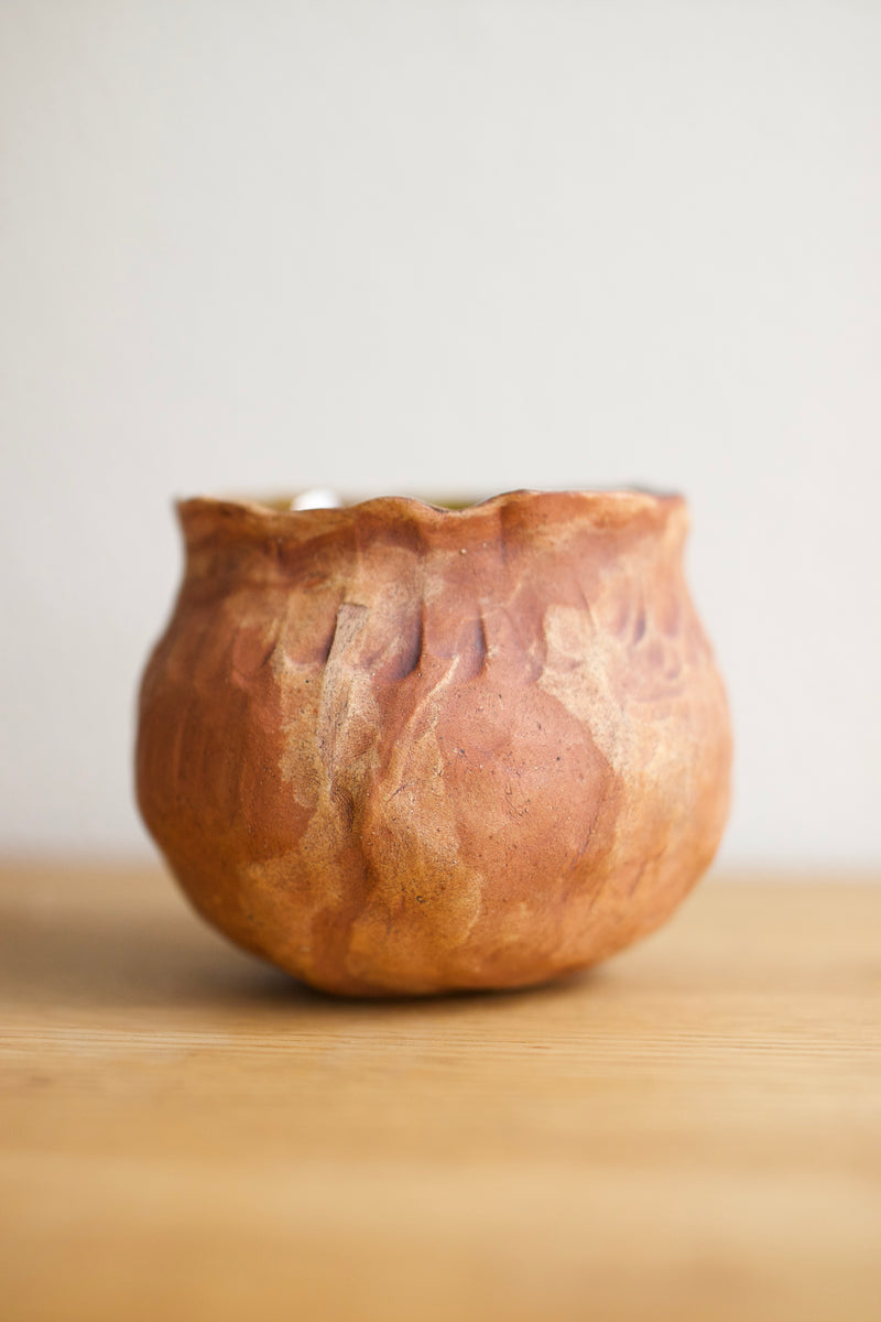 Textured Stoneware Bud Vase